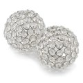 Modern Day Accents Modern Day Accents 3478 4 in. Facetas Cristal Sphere - Set of 2 3478